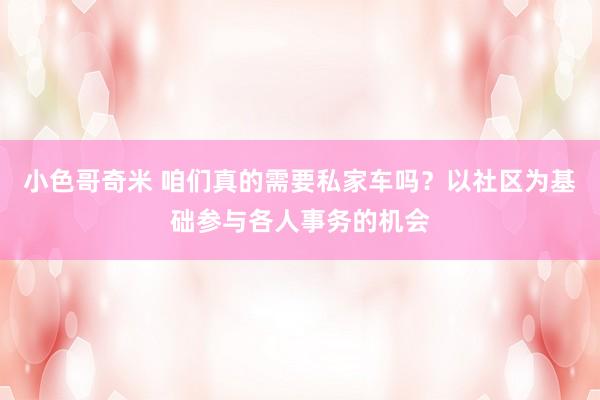 小色哥奇米 咱们真的需要私家车吗？以社区为基础参与各人事务的机会