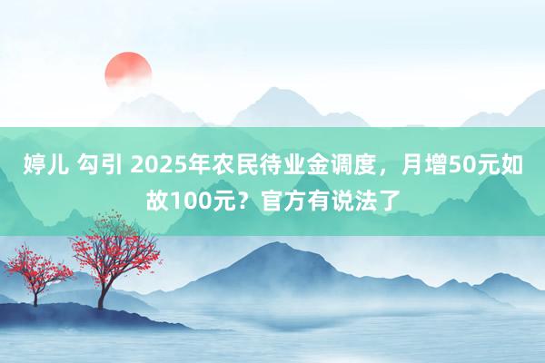 婷儿 勾引 2025年农民待业金调度，月增50元如故100元？官方有说法了
