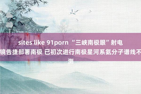 sites like 91porn “三峡南极眼”射电千里镜告捷部署南极 已初次进行南极星河系氨分子谱线不雅测